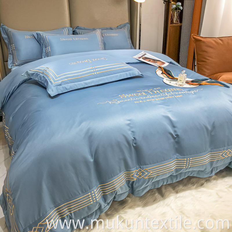 Cotton embroidery bedding set 